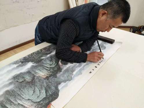 情系泰山,当代名家王宁老师泰山山水画作品