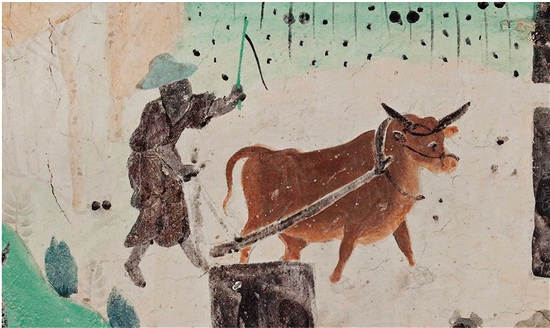 敦煌壁画中的牛耕图像