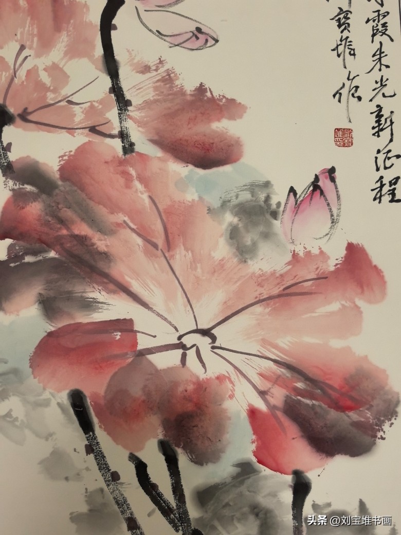 刘宝堆新春贺岁之作《丹霞朱光新征程》