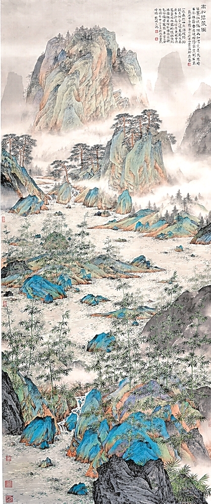 青绿山水:墨色交融 富丽清雅 青绿山水:墨色交融 富丽清雅